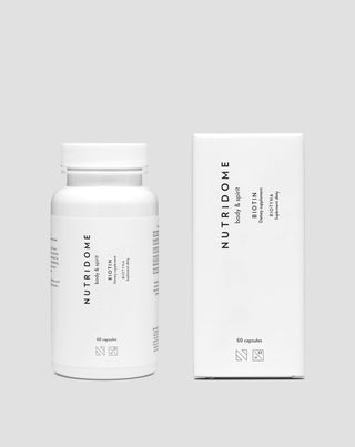 Biotine in capsules 2500 mcg vitamine H voor haar, huid en nagels – Nutridome 60 stuks - 2