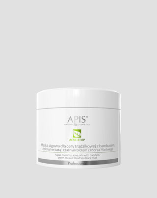 Algenmasker Acne-Stop voor acnegevoelige huid met bamboe, groene thee en zwart modder uit de Dode Zee Apis - 1