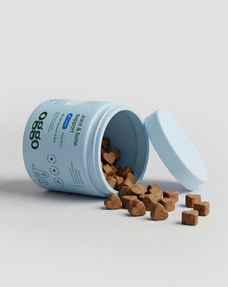 Supplement voor gewrichten en botten bij grote, actieve, oudere honden Joint & Bone Support Oggo 180 g - 2