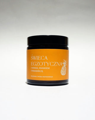 Exotische koolzaad handgemaakte kaars met mango, ananas en sinaasappel geur Mglife - 3