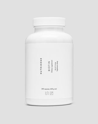 Biotine in capsules 2500 mcg vitamine H voor haar, huid en nagels – Nutridome 180 stuks - 1