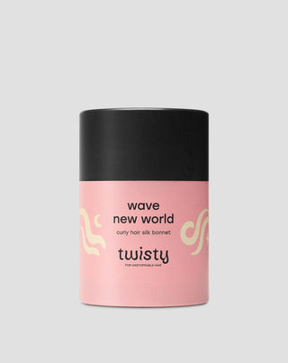 Roze zijden haarkapje voor krullend en golvend haar voor tijdens het slapen, Twisty - 2