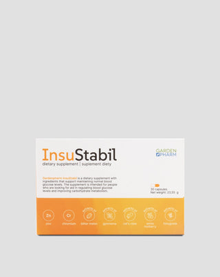 Voedingssupplement voor een normale suikerspiegel en stofwisseling InsuStabil Gardenpharm 30 capsules - 1