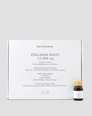 Collageenshots in vloeibare vorm 12.000 mg met vitamines, voedingssupplement Nutridome 30 x 30 ml - 1