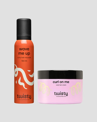 Set van mousse + krullencrème voor het accentueren van de krul en de styling van krullend en golvend haar Twisty - 1