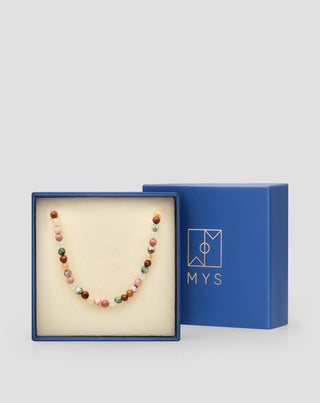 Vergulde brillenketting met agaat, maifan, jaspis en aventurijn Miniaturen - 5