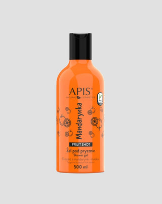 Naturalny żel pod prysznic o mandarynkowym zapachu z kwasem hialuronowym Fruit Shot Apis - 1