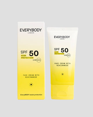 Hydraterende gezichtscrème met hoge SPF 50 en niacinamide Everybody London - 1