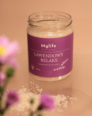 Magnesiumzout voor in bad met Epsomzout en lavendel etherische olie Lavender Relax van Mglife - 3