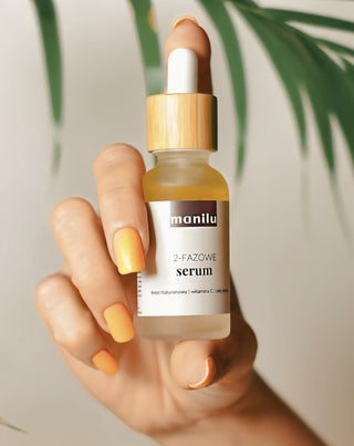 Tweefasig nachtserum voor de droge huid met hyaluronzuur en vitamine C, genaamd Manilu - 3