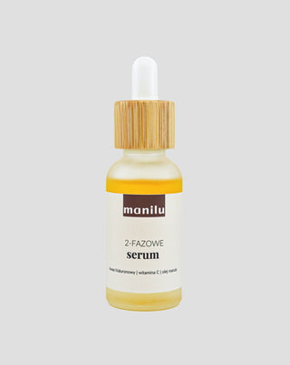 Tweefasig nachtserum voor de droge huid met hyaluronzuur en vitamine C, genaamd Manilu - 1
