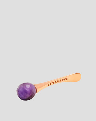 3D Oogmassageapparaat met amethist en Crystallove_3 crèmeapplicator - 3