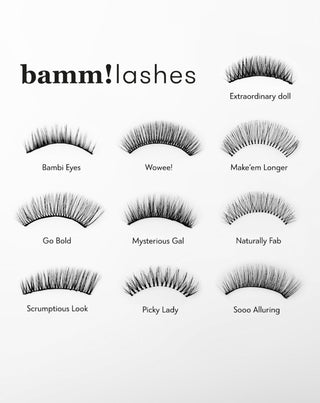 2D kunstwimpers op een strip, zeer zacht, voor meervoudig gebruik, Go Bold Bamm!Lashes - 6