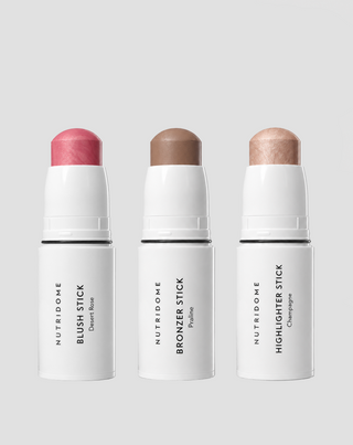 Make-upset voor gezicht en contouren: bronzer, blush en highlighter in stickvorm, Nutridome - 1