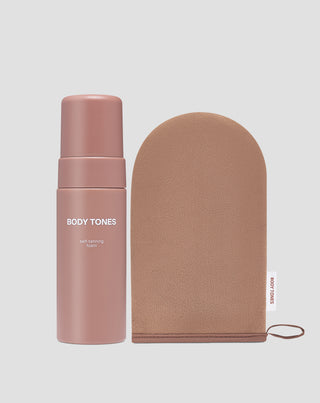 Set van zelfbruiner-mousse voor het lichaam voor elke teint en een handschoen Body Tones - 1
