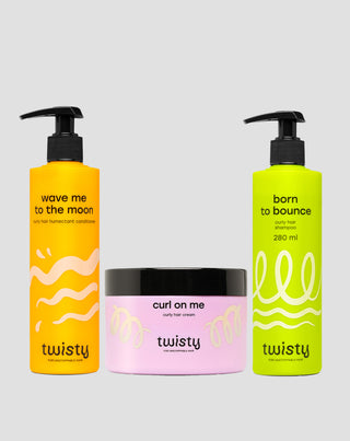 Set haarverzorgings- en stylingproducten voor krullend en golvend haar van Twisty - 1