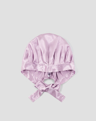 Roze zijden haarkapje voor krullend en golvend haar voor tijdens het slapen, Twisty - 1