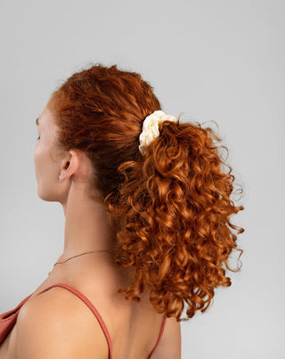 Set haarelastiekjes van 100% natuurlijke zijde - groen, crème, zwart Twisty 3 stuks. - 2